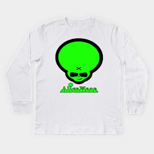 Smirking Alien 2 Kids Long Sleeve T-Shirt